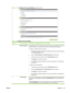 Page 49Figure 3-10  Configure Security Settings screen (2 of 2)
5
6
7
8
Table 3-7  Configure Security Settings
CalloutArea on the screenInformation or capability that the area provides
1Device PasswordUse this feature to set your password using a maximum of 16 characters. The device
password allows you to control who can access and change device settings.
To assign or change the device password:
1.If the device currently has a password assigned, type the current device password
in the Old Password text box....