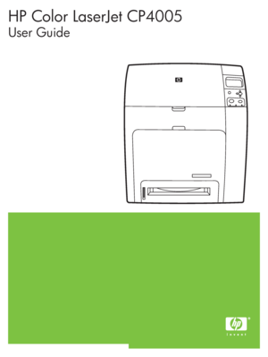 Page 1
HP Color LaserJet CP4005
User Guide
 