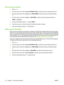 Page 128Print a proof and hold job
1.Press  Menu.
2. Press the down arrow 
 to highlight RETRIEVE JOB , and then press the checkmark button .
3. Press the down arrow 
 to highlight your  USER NAME, and then press the checkmark button
.
4. Press the down arrow 
 to highlight a  JOB NAME, and then press the checkmark button .
PRINT  is highlighted.
5. Press the checkmark button 
 to select  PRINT.
6. Press the up arrow or down arrow 
  to select the number of copies.
7. Press the checkmark button 
 to print the...