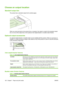 Page 116Choose an output location
Standard output bin
The product has a standard output bin for printed pages. 
When you send print jobs to the product from a computer, the output is routed to the standard output
bin or to one of the output bins on the optional  3-bin stapler/stacker or booklet maker finisher.
Optional output accessories
An optional stapler/stacker or booklet maker can be  installed with the product. When an accessory is
installed, an output accessory bridge is also added  on top of the product...