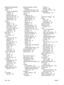 Page 302Material Safety Data Sheet(MSDS) 277
media custom-size, Macintosh
settings 65
first page 65
pages per sheet 66
Show Me How menu 16
stapler support 110
supported sizes 85
memory features 3
included 2,  63
insufficient 182,  190
part numbers 258
permanent storage errormessages 185
supply errors 180
Menu button 12
menu map description 18
menus
configure device 20
diagnostics 43
hierarchy 15
I/O (input/output) 36
information 18
paper handling 19
printing 20
resets 41
retrieve job 17
system setup 27
menus,...