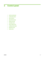 Page 252 Control panel
●Use the control panel
●
Control panel menus
●
Menu hierarchy
●
Show Me How menu
●
Retrieve job menu
●
Information menu
●
Paper handling menu
●
Configure device menu
●
Diagnostics menu
●
Service menu
ENWW11
 