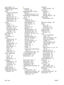 Page 300maps, printing 121
Material Safety Data Sheet
(MSDS) 275
media
custom-size, Macintosh
settings 63
first page 63
pages per sheet 64
Show Me How menu 16
stapler support 110
supported sizes 83
memory
features 3
included 2,  61
insufficient 180,  188
part numbers 256
permanent storage error
messages 183
supply errors 178
Menu button 12
menu map
description 18
menus
configure device 20
diagnostics 42
hierarchy 15
I/O (input/output) 35
information 18
paper handling 19
printing 20
resets 41
retrieve job 17...