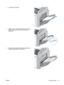 Page 1053.Load paper in the tray.  
4.Make sure the stack fits under the tabs on the
guides and does not exceed the load-level
indicators.  
5.
Adjust the side guides so that they lightly touch
the paper stack but do not bend it.  
ENWW
Load paper trays 91
 