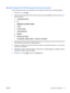 Page 89Manually configure IPv4 TCP/IP parameters from the control panel
Use the control-panel menus to manually set an IPv4 address, subnet mask, and default gateway.
1.Press the  Home button 
.
2. Open each of the following menus. Press the down arrow 
 to highlight it and then press the  OK
button to select it.
a. CONFIGURE DEVICE
b. I/O
c. EMBEDDED JETDIRECT MENU
d. TCP/IP
e. IPV4 SETTINGS
f. CONFIG METHOD
g. MANUAL
h. MANUAL SETTINGS
i. IP ADDRESS , SUBNET MASK , or DEFAULT GATEWAY
3. Press the up arrow...