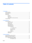 Page 7Table of contents
1  Product basicsProduct comparison ............................................................................................................ ................. 2
Environmental features ........................................................................................................ ................ 3
Product features .............................................................................................................. ..................... 4
Product views...