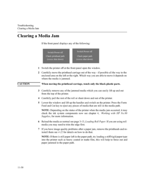 Page 2297URXEOHVKRRWLQJ
&OHDULQJD0HGLD-DP

&OHDULQJD0HGLD-DP
,IWKHIURQWSDQHOGLVSOD\VDQ\RIWKHIROORZLQJ
6ZLWFKWKHSULQWHURIIDWWKHIURQWSDQHORSHQWKHZLQGRZ
&DUHIXOO\PRYHWKHSULQWKHDGFDUULDJHRXWRIWKHZD\LISRVVLEOHDOOWKHZD\WRWKH
HQFORVHGDUHDRQWKHOHIWRUWKHULJKW:KLFKZD\\RXDUHDEOHWRPRYHLWGHSHQGVRQ
ZKHUHWKHPHGLDLVMDPPHG
&$87,21 :KHQPRYLQJWKHSULQWKHDGFDUULDJHWRXFKRQO\WKHEODFNSODVWLFSDUWV...