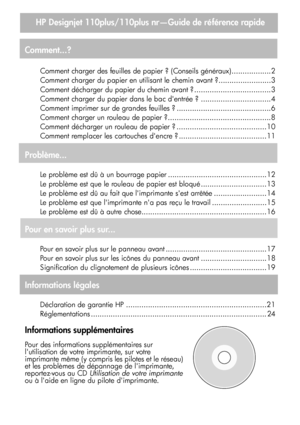 Page 291
Comment...?
Comment charger des feuilles de papier ? (Conseils généraux)..................2
Comment charger du papier en utilisant le chemin avant ?........................3
Comment décharger du papier du chemin avant ? ...................................3
Comment charger du papier dans le bac dentrée ? ................................4
Comment imprimer sur de grandes feuilles ? ...........................................6
Comment charger un rouleau de papier...