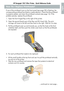 Page 19HP Designjet 130/130nr Printer - Quick Reference Guide
17
English
How Do I Replace Printheads?
If one of the printhead icons on the front panel (see page 39) is flashing, the 
corresponding printhead has failed or needs attention. Check that the printhead 
is properly seated, and clean the printhead contacts (see page 14). If the 
problem persists, replace the printhead. 
1. Open the front hinged flap at the right of the printer.
2. Open the second (back) part of the flap and lift it back fully. The...