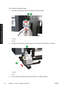 Page 92If full, it should be emptied as follows:
1.Loosen the screw and lift up the lever to release the waste ink bottle.
1. Screw
2. Lever
2.Carefully pull out the waste ink bottle, taking care not to spill ink on the printer or on the floor.
1. Screw
2. Cap
3.Pour any used ink contained in the waste ink bottle in to a suitable container.
82 Chapter 6   How do I maintain the printer? ENWW
How do I maintain the printer?
 