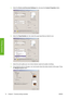 Page 845.Select the Device and Document Settings tab, and press the Custom Properties button.
6.Select the Paper/Quality tab, then select the paper type that you intend to use.
7.Select the print quality (your own choice between speed and quality of printing).
8.If you intend to print on roll paper, you must decide where the printer should cut the paper. Press
the Margins/Layout button.
74 Chapter 8   Practical printing examples ENWW
Printing examples
 