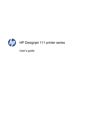 Page 1HP Designjet 111 printer series
User’s guide
 