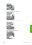 Page 1034.Locate the carriage.
5.Pull up and release the latch on top of the carriage.
6.Lift up the cover. This will now give you access to the printheads.
7.To remove a printhead, lift up the blue handle.
ENWWRemove a printhead 93
Ink system
 