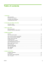 Page 3Table of contents
1  Introduction
Safety precautions ................................................................................................................................ 1
The printers main features ................................................................................................................... 4
The printers main components ............................................................................................................ 5
The Embedded Web Server...