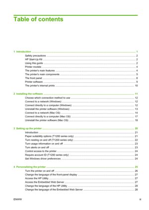 Page 3Table of contents
1  Introduction ..................................................................................................................................................... 1
Safety precautions ................................................................................................................................ 2
HP Start-Up Kit ..................................................................................................................................... 2
Using this guide...