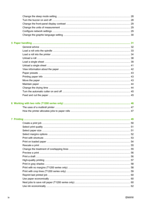 Page 4Change the sleep mode setting .......................................................................................................... 28
Turn the buzzer on and off ................................................................................................................. 28
Change the front-panel display contrast ............................................................................................. 29
Change the units of measurement...