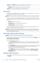 Page 90NOTE:The Delete operation can be disabled by an administrator.
●Refresh: Refreshes the page, ensuring the information is updated.
NOTE:The job queue page does not automatically update.
Job preview
The printer generates a JPEG file for each incoming job, which can be displayed as a preview of the
job. Job preview is available once the job is processed.
NOTE:Do not try to preview a job with more than 64 pages, which may cause software problems.
To reach the preview page, click the magnifying glass icon,...