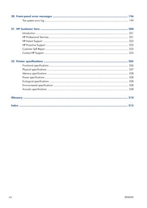 Page 820  Front-panel error messages ........................................................................................ 196
The system error log ............................................................................................................. 199
21  HP Customer Care ...................................................................................................... 200
Introduction...