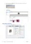 Page 12011.When you have pressed the OK button in the Plot window, the printer will construct a print
preview (T1300 series only).
Using Adobe Photoshop
1.In Photoshop CS5, select File > Print and then select your printer.
112 Chapter 11   Practical printing examples ENWW
 