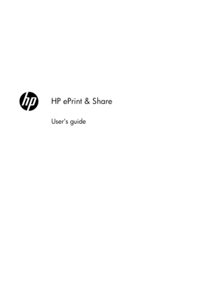 Page 1HP ePrint & Share
User’s guide
 