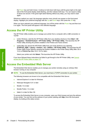 Page 30the Power key and hold it down. Continue to hold down both keys until the green light on the right
side of the front-panel display starts flashing, and then release both keys. You can expect a delay
of about one second. If the green light starts flashing without any delay, you may need to start
again.
Whichever method you used, the language selection menu should now appear on the front-panel
display. Highlight your preferred language with the Up and Down keys, then press the OK key.
When you have...