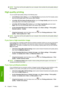 Page 64NOTE:If you have set the print quality from your computer, that overrides the print-quality setting in
the front panel.
High-quality printing
You can specify high-quality printing in the following ways:
●In the Windows driver dialog: go to the Paper/Quality tab and look at the Print Quality section.
Move the print-quality slider to the extreme right (Quality).
●In the Mac OS Print dialog (PostScript driver): go to the Image Quality panel and move the
print-quality slider to the extreme right (Quality)....