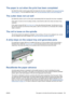 Page 149The paper is cut when the print has been completed
By default the printer cuts the paper after the drying time has been completed, see Change the drying
time on page 41. You can disable the cutter, see Turn the automatic cutter on and off on page 42.
The cutter does not cut well
By default the printer is set to cut the paper automatically after the drying time has been completed.
If the cutter is turned on but not cutting correctly, check that the cutter rail is clean and clear of any
obstacles.
If the...