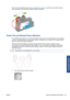 Page 171First, remove the printhead, see Remove a printhead on page 110, and then use a lint-free cloth to
clean the bottom of the printhead until the residue is removed.
Clean the printhead drop detector
The printhead drop detector is a sensor that detects which nozzles on the printheads are not printing
in order to substitute them for good printing nozzles. If particles, such as fibers, hair or paper pieces,
block the sensor print-quality is affected.
When the front panel displays a warning message that the...