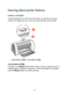 Page 86
learning about printer features 
buttons and lights
The printer buttons are used to turn the printer on and off or to resume 
printing. The lights give you visual cues about the status of the printer.
1. power button and light 2. resume button and light 
resume button and light
The light on the Resume button flashes when an action is required such as 
loading paper or clearing a paper jam. When the problem is corrected, 
press the Resume button to continue printing. 
	

...