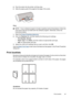 Page 314.Push the cards into the printer until they stop.
5.Slide the paper guide firmly against the edge of the cards.
Print
NOTE:If your software program includes a greeting card printing feature, follow the
instructions that are provided with the software program. Otherwise, follow the
instructions below.
1.Open the Printer Properties dialog box.
2.Click the Features tab, and then specify the following print settings:
•Print Quality: Normal
•Paper Type: Click More, and then select an appropriate card type....