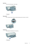 Page 19Input tray
The input tray holds paper or other media.
1Input tray
Paper guide
Print on different sizes of media by sliding the paper guide to the right or to the left.
Output tray
Printed pages are deposited in the output tray.
1Output tray
Paper trays 17
 