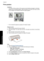 Page 35Print posters
Guidelines
• For poster printing, sections of the poster are automatically arranged on individual
sheets that can be taped together. After the sections of a poster have been printed,
trim the edges of the sheets and tape the sheets together.
• Do not exceed the paper tray capacity: 80 sheets of paper.
Prepare to print
1.Slide the paper guide all the way to the left.
2.Place plain paper in the right side of the tray. The side to be printed on should face
down.
3.Push the paper into the...