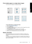 Page 58Print multiple pages on a single sheet of paper
You can print up to 16 pages on a single sheet of paper.
To print multiple pages on a single sheet of paper
1.Open the 
Printer Properties dialog box.
2.Click the Features tab.
3.In the Pages Per Sheet drop-down list, select the number of pages that you want to
appear on each sheet of paper.
4.In the Page Order drop-down list, select a layout for the pages.
A preview of the page order is displayed at the top of the Features tab.
5.Select any other print...