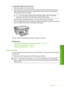 Page 30To load photo paper in the input tray 
1. Remove all paper from the input tray. 
2. Insert the stack of photo paper into the far-right side of the input tray with the print 
side or glossy si de down and short edge forward. Slide the stack of photo paper 
toward the product until it stops.
TIP: For more help on loading small-size photo paper, refer to the guides 
engraved in the base of the input tray for loading photo paper.
3. Slide the paper-width guide inward until it stops at the edge of the paper....