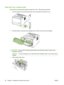 Page 78Clean the Tray 1 pickup roller
If the product is having trouble picking up paper from Tray 1, follow these instructions.
1.Turn the product off, disconnect the power cord, and wait for the product to cool.
2.Push the button to open the print-cartridge door, and then remove the print cartridge.
CAUTION: Do not touch the black sponge-transfer roller inside the product. Doing so can
damage the product.
CAUTION: To prevent damage, do not expose the print cartridge to light. Cover it with a piece
of paper.
3....