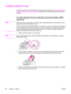 Page 54Loading originals to copy
Use these instructions to load originals into your device for copying. See Selecting media for
the automatic document feeder (ADF) for information about choosing original documents for
copying.
To load originals into the automatic document feeder (ADF)
input tray
NoteADF capacity is up to 30 sheets of 75 g/m2 (20 lb) media (depending on the thickness of the
media), or until the ADF input tray is full.
The minimum size for media in the ADF is 74 by 105 mm ( (2.9 by 4.1 inches))....