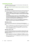 Page 60Controlling print jobs
This section provides basic printing instructions. When making changes to printing settings, follow
the hierarchy of how changes are prioritized.
NOTEThe names of commands and dialog boxes might vary depending on your software
program.
Print-settings priorities
When making changes to printing settings, follow the hierarchy of how changes are prioritized. (Note
that the names of commands and dialog boxes might vary depending on your software program.)
● Page Setup dialog box
. This...