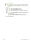 Page 143To adjust the default copy size
NOTEThe default copy size is the size to  which copies are normally reduced or enlarged. If
you keep the factory default size setting of Original=100%, all copies will be the same size as
the original document.
1. Press  Menu.
2. Use the  < or the  > button to select  Copy setup, and then press 
.
3. Use the  < or the  > button to select  Def. Redu/Enlrg , and then press 
.
4. Use the  < or the  > button to select the option for how you normally want to reduce or enlarge...