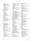 Page 425reports, faxactivity log 95, 209, 361
billing codes 97, 362
block-fax list 98
call (last fax sent or received)
96, 361
phone book 97, 361
printing all 98
troubleshooting 346
reprinting faxes 89, 208
resizing documents
copying 124, 227
printing 49
resolution
fax 76, 221
print settings 332
scanning 150
specifications 5
restoring factory-set defaults
241, 363
ring patterns 104
ring tones
distinctive 104
volume, adjusting 46
rings-to-answer setting 105
roller assembly, ADF 299
rollers, ordering 367
S...