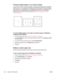 Page 92Printing multiple pages on one sheet of paper
You can print more than one document page on a single sheet of paper (this is sometimes
called 2-up, 4-up, or n-up printing). The pages will appear decreased in size and arranged
on the sheet. You can specify that up to 16 pages are to be printed on a single sheet. This
feature provides a cost-effective and environmentally friendly way to print draft pages,
especially when combined with duplex printing (see 
Printing on both sides of paper
(optional duplexer)...