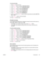 Page 33To set the personality
1. Press M
ENU to open the menus.
2. Press 
 (DOWN button) to highlight  CONFIGURE DEVICE .
3. Press 
 (SELECT button) to select  CONFIGURE DEVICE .
4. Press 
 (DOWN button) to highlight  SYSTEM SETUP.
5. Press 
 (SELECT button) to select  SYSTEM SETUP .
6. Press 
 (DOWN button) to highlight  PERSONALITY.
7. Press 
 (SELECT button) to select  PERSONALITY.
8. Press 
 (UP button) or  (DOWN button) to select the appropriate personality ( AUTO, PS ,
PCL , or PDF ).
9. Press 
 (SELECT...