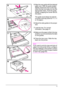 Page 4432 Chapter 2:  Printing Tasks  EN
5Align the rear guide with the desired 
paper size. With the guide angled 
slightly toward the front of the tray, 
insert the two front tabs (A) into the 
appropriate holes. Push the guide 
upright, snapping the center tab (B) 
into place.
The guide must always be placed 
correctly in the tray (even for 11 x 17 
or A3 paper).
6Adjust the side guides to the proper 
size.
7Load the tray. For correct 
orientation, see page 41.
8Make sure the paper is flat in the tray 
at...