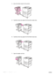 Page 110108Chapter 6 Problem solving ENWW
4
Move the finisher away from the printer.
5 Carefully remove any paper from the printer output area.
6 Carefully remove any paper from the finisher input area.
7 Open the stapler-unit door.
 