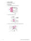 Page 63ENWW Using the optional stacker/stapler61
Loading staples
Load staples using this procedure.
To load staples
1Move the stacker/stapler away from the printer.
2 Open the stacker/stapler-unit door.
3 Lift up on the green tab on the empty staple cartridge and pull it out.
 