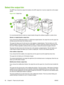 Page 104Select the output bin
The MFP has at least two output bin locations: the ADF output bin (1) and an output bin on the output
device.
Figure 6-22  Output bins
It is recommended that you select an output location through the software program or printer driver.
Stacker or stapler/stacker output bins
If you choose the 3,000-sheet stacker or 3,000-sheet stapler/stacker, the output bins are the upper bin
(2) (face up) and the lower bin (3) (face down).
The upper bin (face-up) (2) is the top bin on the stacker...