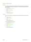 Page 105Select an output location
Printing
It is recommended that you select an output location (bin) through your program or driver. Where and
how you make selections depends on your program or driver, set the default output location from the
MFP control panel.
1.Scroll to and touch  Administration.
2. Touch  Default Job Options .
3. Touch  Default Print Options .
4. Touch  Output Bin .
5. Touch the desired output bin.
Copying
You can set and override the current default output location (bin) from the MFP...