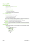 Page 175Clean the MFP
Print a cleaning page
1.From the Home screen, touch  Administration.
2. Touch  Print Quality .
3. Touch  Calibration/Cleaning .
4. Touch  Create Cleaning Page .
The device prints a cleaning page.
5. Follow the instructions printed on the cleaning page.
Clean the MFP hardware
To maintain print quality, clean the MFP thoroughly:
●every time you change the print cartridge
● whenever print-quality problems occur
Clean the outside of the MFP with a lightly water-dampened cloth. Clean the inside...