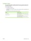 Page 183Configure alerts
You can use HP Web Jetadmin or the MFP’s embedded Web server to configure the system to alert
you of problems with the MFP. The alerts take the form of e-mail messages to the e-mail account or
accounts that you specify.
You can configure the following:
●The printer(s) you want to monitor
● What alerts are to be received (for example, alerts for paper jams, paper out, supplies status, and
cover open)
● The e-mail account to which the alerts should be forwarded
SoftwareInformation...