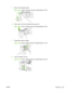 Page 2135.Remove the damaged staple.
Figure 12-57   Clear a staple jam from the stapler/stacker (5 of 9)
6.Press down on the lever labeled with a green dot.
Figure 12-58   Clear a staple jam from the stapler/stacker (6 of 9)
7.Reinstall the staple cartridge.
Figure 12-59   Clear a staple jam from the stapler/stacker (7 of 9)
8.Close the stapler unit door.
Figure 12-60   Clear a staple jam from the stapler/stacker (8 of 9)
ENWW Clear jams 199
 