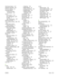 Page 263Disk Erase feature 157
disposal, end-of-life 242
DLC/LLC settings 29
document feedercopying two-sided
documents 120
doors
jam locations 184
left, clearing jams 200
locating 7
right, clearing jams 187
dots per inch (dpi) 3
dots, problem-solving 209,  215,
219
double-sided copying default settings 17
double-sided printing
blank pages, defaultsettings 38
default settings 22
Macintosh settings 60
dpi, settings 42,  60
drivers
Macintosh settings 62
Macintosh,troubleshooting 226
presets (Macintosh) 62
settings...